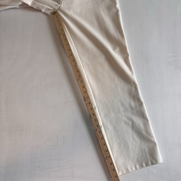 Weekend By Chico’s Pants Size 2 (L 12) Pull On Trousers 30” Minimalist Ivory - Picture 4 of 8
